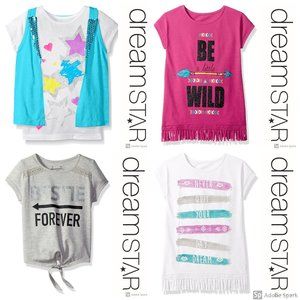 Dreamstar Girls Short Sleeve Tops Graphic Tee Clothes Lot Size 6